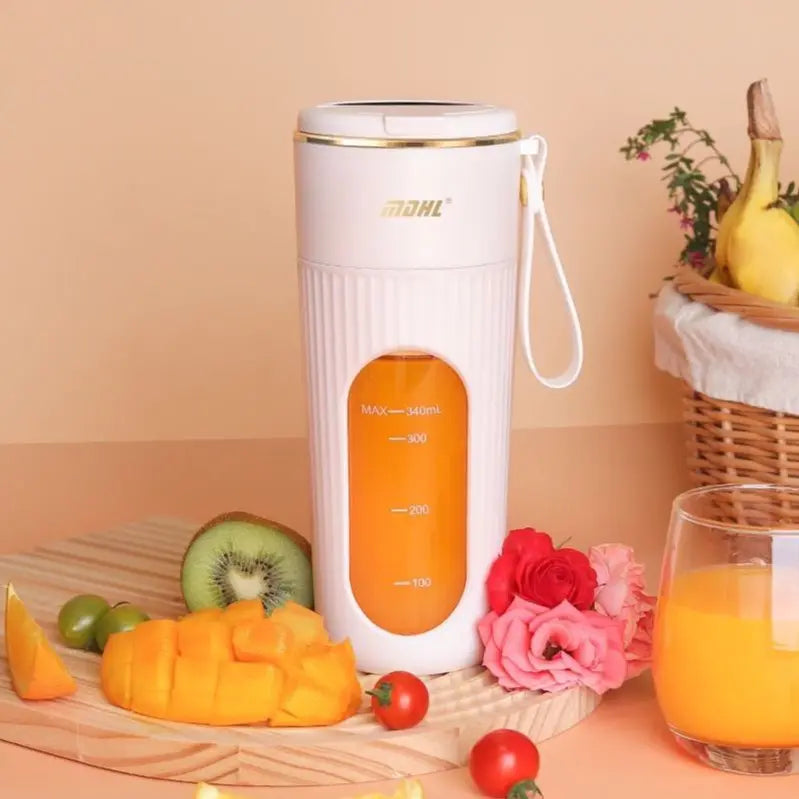 Mdhl Portable Juicer With Led Screen and 10 powerful blades 340ml Aj-01